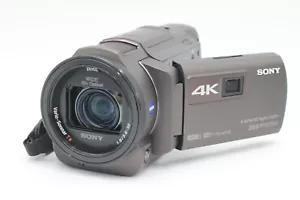 SONY FDR-AXP35 4K Video Camera Handycam 10x Optical Zoom Bronze Brown Used - Picture 1 of 8