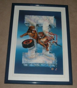 Florida Panthers 1994 Lithograph Poster Team Signed Framed Limited to 50 - Picture 1 of 8