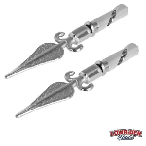 OG Lowrider Classic Spear Arrow Bar Ends (1-Pair) Chrome - Picture 1 of 2