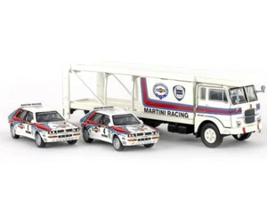 BREKINA 58476- FIAT 640 BISARCA "MARTINI RACING" CON 2 LANCIA E 4 MECCANICI 1/87 - Foto 1 di 1