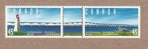 FARO = PUENTE GARZA NB & PE ISLAND = Par con pestaña Canadá 1997 # 1646a MNH - Imagen 1 de 1