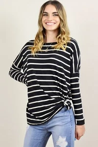 Amber Striped Long Sleeve Knit Top - Picture 1 of 6