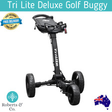 Tri Lite Deluxe Golf Buggy Black 3 Wheel Golf Push Buggy 5.5kg