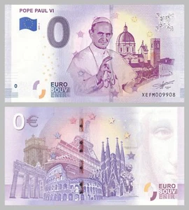 0 Euro Souvenirschein Pope Paul VI - Picture 1 of 1