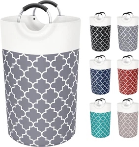 Large Laundry Basket Laundry Hamper Bag Washing Bin Clothes Bag Collapsible Tall - Picture 1 of 12