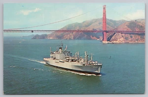 Vintage Postcard USS Mount Hood (AE-29) Kilauea Class Ammunition Ship - Picture 1 of 2