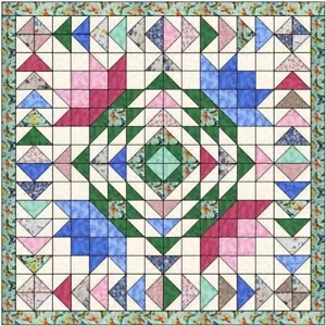 Easy Quilt Kit Bflies and Blooms Chic/Precut/Ready to Sew!! - Picture 1 of 1