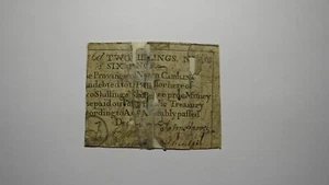 1771 2 Shillings 6 Pence North Carolina NC Colonial Currency Bank Note Bill 2s6d - Picture 1 of 2