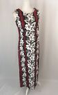 VTG SHANNON MARIE Sleeveless Dress Shift maxi floral Hibiscus Made in Hawaii LG