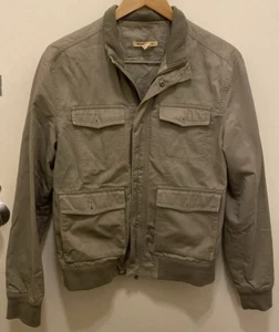 John Varvatos Jacket Men’s Size Small Khaki Military Field Full Zip Flap Pockets - Picture 1 of 5