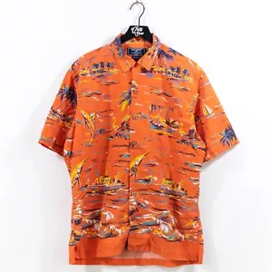 Polo Sport Ralph Lauren Fishing Hawaiian Shirt Large VTG Y2K Preppy Streetwear - Picture 1 of 7
