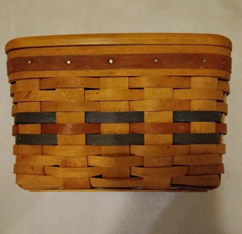 Longaberger 1994 Shades Of Autumn Recipe Basket W/ Lid Cover