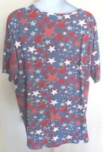 LulaRoe LLR Patriotic STARS IRMA Tunika Long SHIRT Damen Gr. 3XL Übergröße weich - Bild 1 von 4