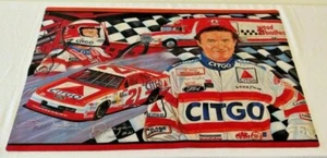 Vintage 1993 NASCAR Morgan Shepherd 23x35 Mat Rug Citgo Autographed Signed 1/1 - Picture 1 of 2