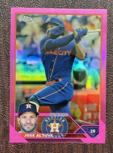 2023 Topps Chrome Jose Altuve Pink Refractor #112 Baseball Card - Picture 1 of 3