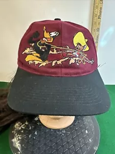 VTG NOS 90s Looney Tunes 94/95 Snapback Hat Rare Daffy & Speedy - Picture 1 of 8
