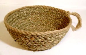 9x4" NORDAFRIKA weicher handgewebter handgewebter/aufgerollter Seil Deko Korb - Bild 1 von 13