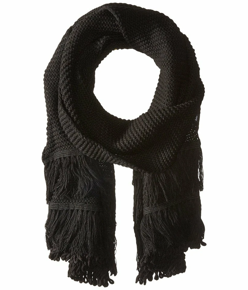 Calvin Klein Women's Black Graphic Floral Logo Scarf A6ws3385 RV