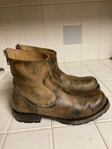 FREEBIRD BY STEVEN HATCHET MOTO BIKER ANKLE BOOTIES RARE Leather SZ 8.5 B - Picture 1 of 14