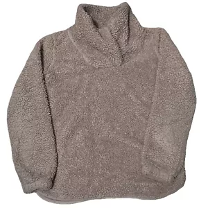 JOCKEY Sherpa Tunic Jacket Women's Size Small Pink Mid Hip Pullover Cowl Neck - Picture 1 of 5