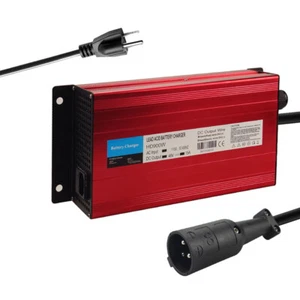 New 48 Volt 15 Amp for Club Car Golf Cart Battery Charger w/3 Pin Round Plug RED - Picture 1 of 6