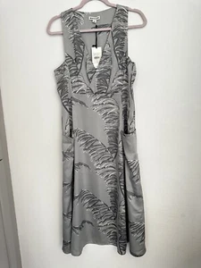 Whistles Women's Dress Size 10 Grey Mix Floral V-Neck Pockets Pullover (D) - Picture 1 of 14