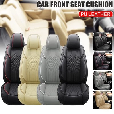 For Buick Car 5 Seat Covers Full Set Luxury Leather Cushion Protector Waterproof - Image 1 of 4