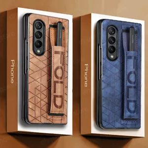 Für Samsung Galaxy Z Fold3 Z Fold4 Flip Case stoßfest Leder Armband Abdeckung - Bild 1 von 17