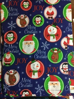 SCRUB TOP SIZE: S M L XL CHRISTMAS REINDEER PENGUIN NWT Nurse Work Medical CNA - Image 1 of 4