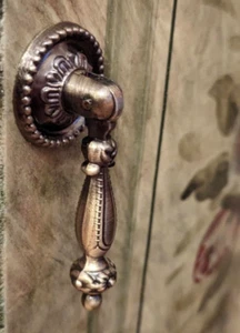 4; Antique-Bronzed Gold Teardrop Pendant Drawer Pulls Knob Handles 2.2” Hardware - Picture 1 of 14