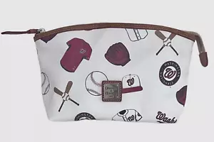 Dooney & Bourke Washington Nationals Leather Cosmetic Case Clutch MLB Baseball - Picture 1 of 15