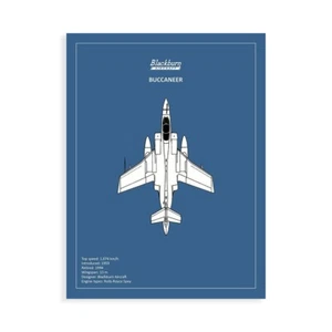 Stampa su Tela su Carta Poster o Quadro Rogan Mark BP Blackburn Buccaneer - Bild 1 von 2