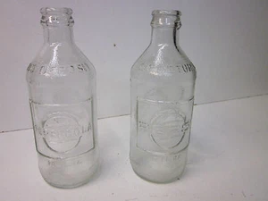2 Embossed Pepsi 10 Fluid Ounce Bottles - Picture 1 of 5