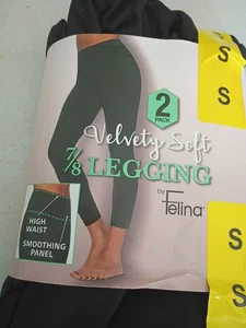 Felina samtweiche 7/8 Legging Damen 2er Pack - schwarz - Größe S NEU - Bild 1 von 2