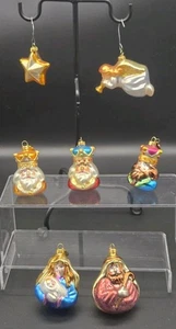 7er Set Abt 56 Weihnachtsschmuck aus mundgeblasenem Glas, Komplettset, 90er Jahre - Bild 1 von 12