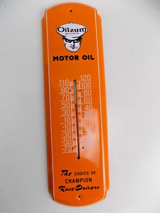 "OILZUM MOTOR OIL" ADVERTISING THERMOMETER Reproduction - Picture 1 of 4