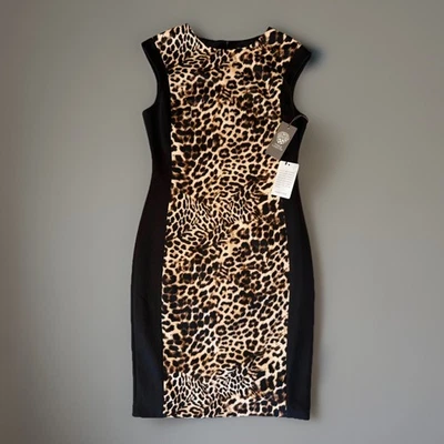 Новый с Ярлыками Vince Camuto платье леопард животных печати эластичной женский размер 8 - Изображение 1 из 4