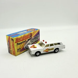 Matchbox Superfast 55 Mercury Police Station Wagon con capó y etiquetas de puerta - Imagen 1 de 16