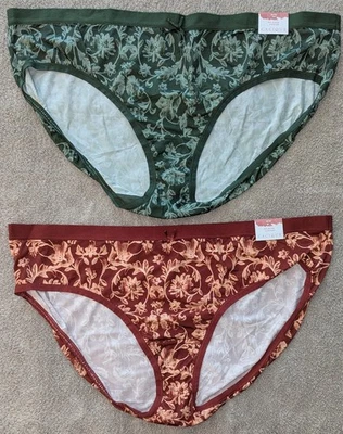 2 Lane Bryant Cacique No Show Floral Nylon Hipsters  ~ Size 18/20  XXL   NWT - Image 1 of 4