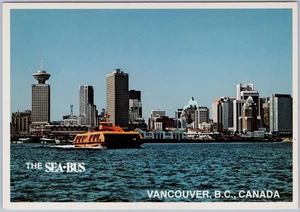 The Sea-Bus, Vancouver British Columbia, Harbour Centre View, c1980 Postcard - Picture 1 of 2
