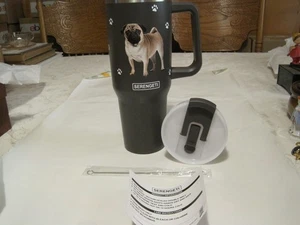 SERENGETI VON E & S PETS MOPS HUND 40 OZ. EDELSTAHLBECHER - Bild 1 von 23