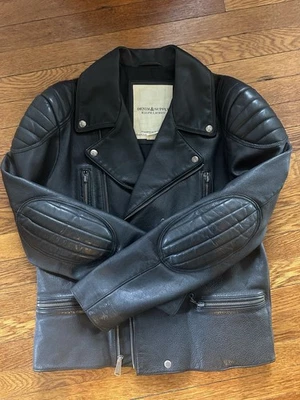 Chaqueta de motociclista Ralph Lauren Denim Supply para hombre envejecida mediana vintage Foto 1 de 4