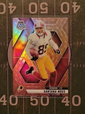 2025 Panini Mosaic Santana Moss Honeycomb SSP Case Hit Commanders  - Image 1 of 2