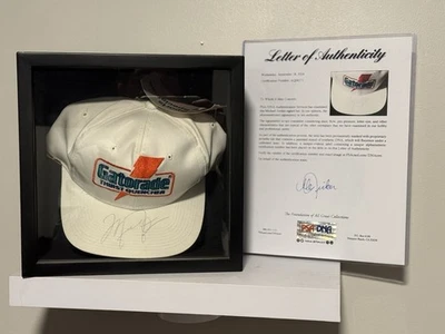 MICHAEL JORDAN Signed AUTO Autographed White Gatorade Hat PSA COA w/ Tags - Image 1 of 3