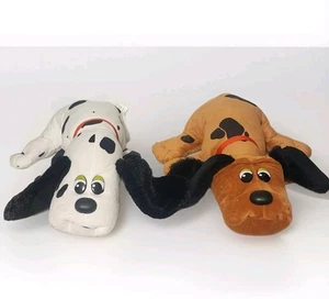 Pound Puppies Plush Lot Of Two 2022 Hasbro Reissue White & Brown 17 Inch - Picture 1 of 24