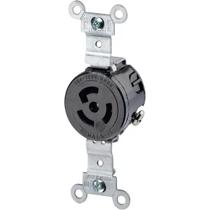 Leviton 4710 NEMA L5-15R 15 Amp 125 Volt Locking Receptacle - Picture 1 of 3