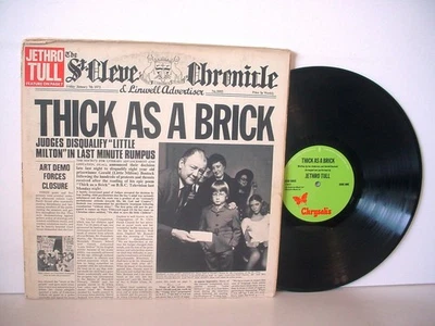 JETHRO TULL Thick As A Brick Original UK Pressing LP 1972 CHRYSALIS CHR 1003 - Immagine 1 di 4