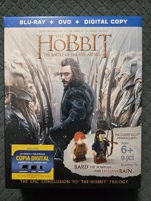 The Hobbit The Battle of the Five Armies Bluray/DVD Lego Minigures Bard & Bain Foto 1 de 2
