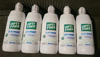(5) Solución multiusos Alcon Opti-Free PureMoist 10 oz ~CADUCIDAD: 7/26+ Foto 1 de 3