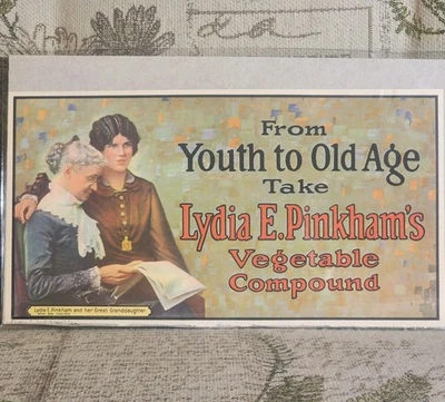 Anuncio impreso vintage compuesto vegetal Lydia E Pinkman's original años 30 9x4 Foto 1 de 2